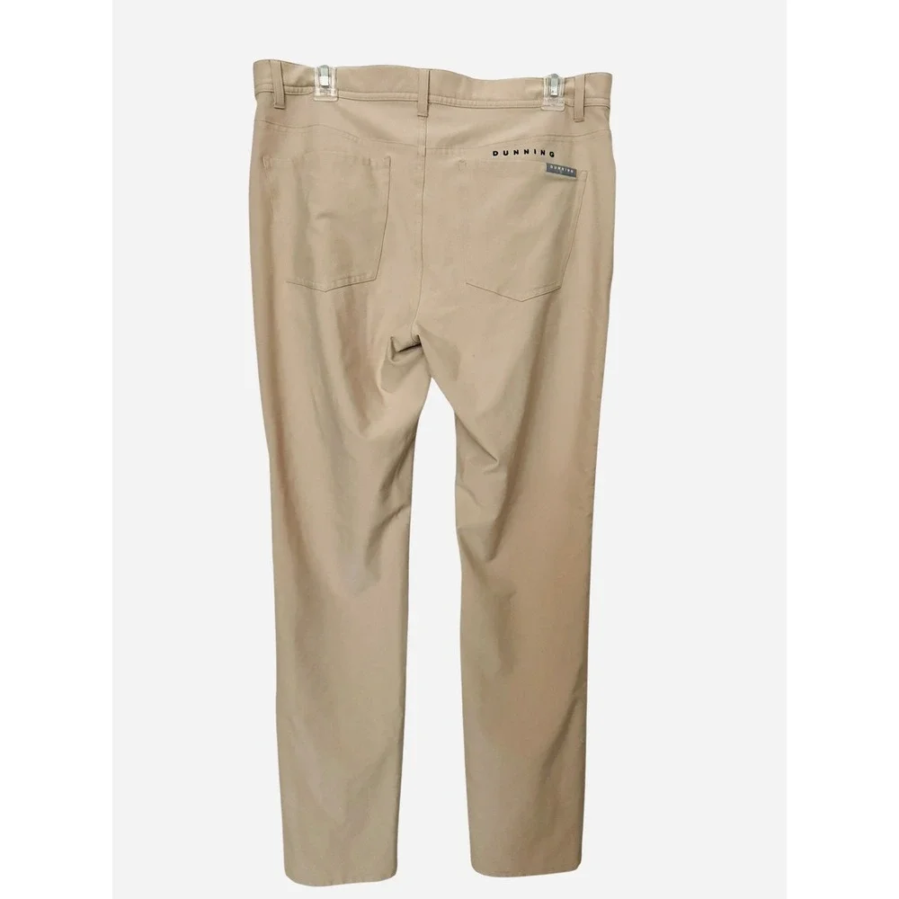 Dunning Mens Golf Pants‎ Size 32/32 Beige Stretch Athletic Performance
